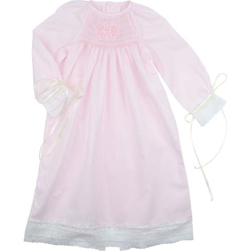 Pink Smocked Heirloom Baby Gown – Cecil & Lou