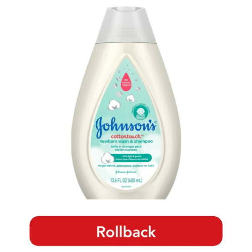 Johnson's CottonTouch for Newborn Baby and Toddler Bath Shampoo and Body Wash, 13.6 oz