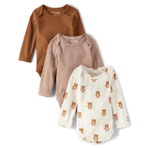 Unisex Baby Bear Bodysuit 3-Pack - Homegrown By Gymboree - Multi