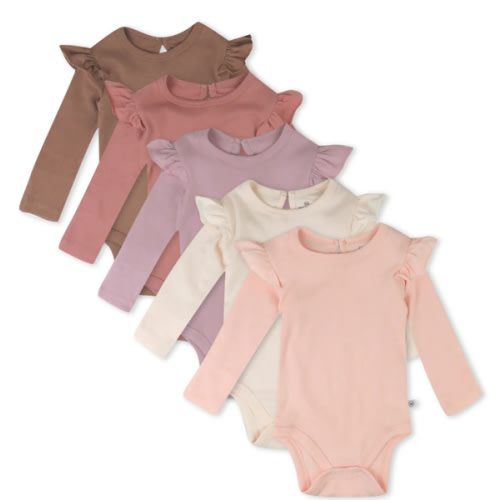 5-Pack Organic Cotton Long Sleeve Bodysuits | Honest Baby Clothing