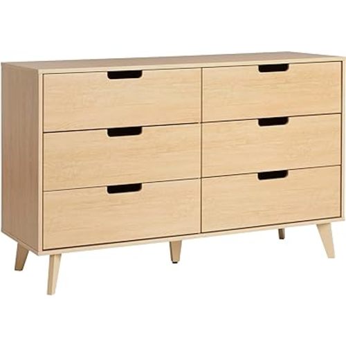 Walker Edison Modern 6-Drawer Dresser Bedroom Storage Organizer, 52 Inch, Riviera