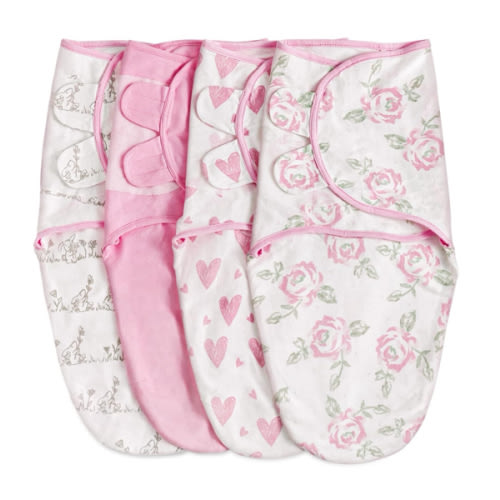 Organic Baby Swaddle Sleep Sacks, 4-Pack Swaddles for Newborns Baby Essentials, 100% Cotton Soft & Snug Adjustable Wrap Nursery Swaddling Blankets Improves Sleep Toddler Gift