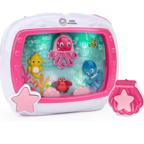 Baby Einstein Sea Dreams Soother Musical Crib Toy and Sound Machine, Pink, Newborn and up