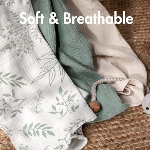 Muslin Swaddle Blankets for Newborn (Bright Colors)