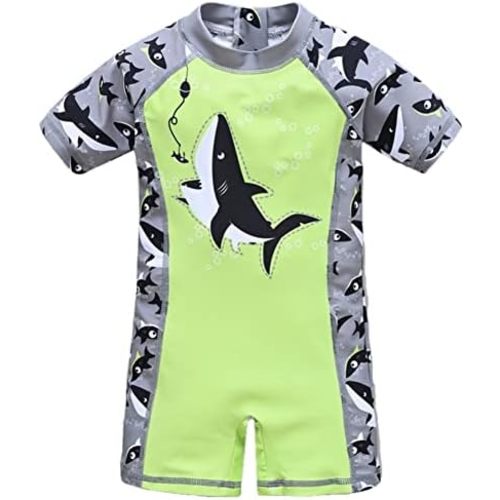 Toddler Baby Boys' Swimwear One Piece UPF 50+ Swimsuit Boy Lovely Cartoon Prints Bathing Suit