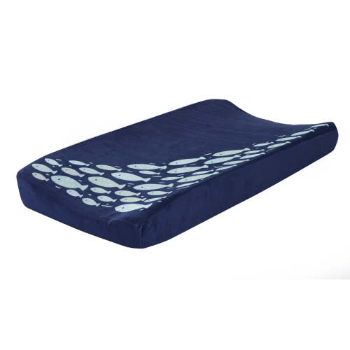 Oceania Soft Minky Blue Fish Nautical/Ocean Theme Diaper Changing Pad Cover – Lambs & Ivy