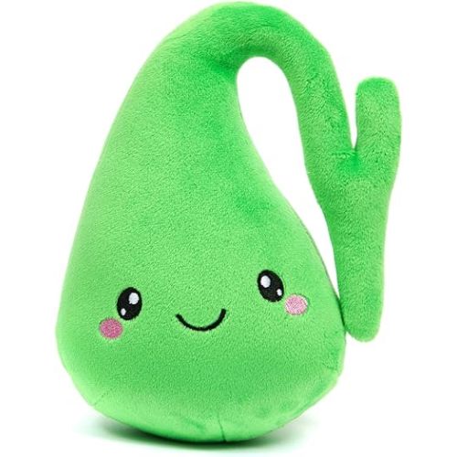 nerdbugs Gallbladder Plush- Who You Gonna Gall? Stone Busters! -Gallbladder Removal Stuffed (Plush) Organ Toy/Get Well Gift/GI Surgery Health Education Toy/Gift for Med Students, Nurses, Doctors