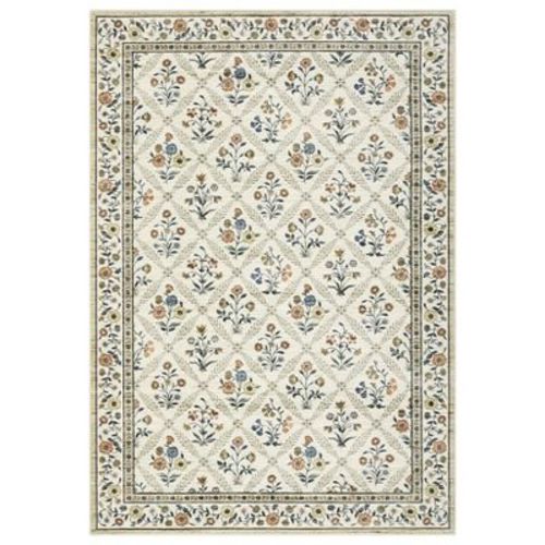 Washable Farmhouse Floral Print Living Room Rugs, Soft Non Slip Modern Bedroom Carpet, Ultra Thin Floor Rug for Home Office