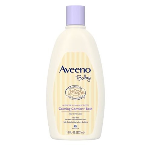 Aveeno Baby Calming Comfort Tear-Free Bath, Hypoallergenic, 18 fl. oz
