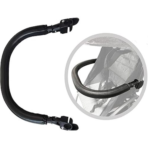 Baby Stroller Bumper Bar for BBZYOYO,Armrest, Handle, Crossbar,Stroller Accessories Exclusively Compatible with BBZYOYO (Verify Your Stroller First),Black PU Leather