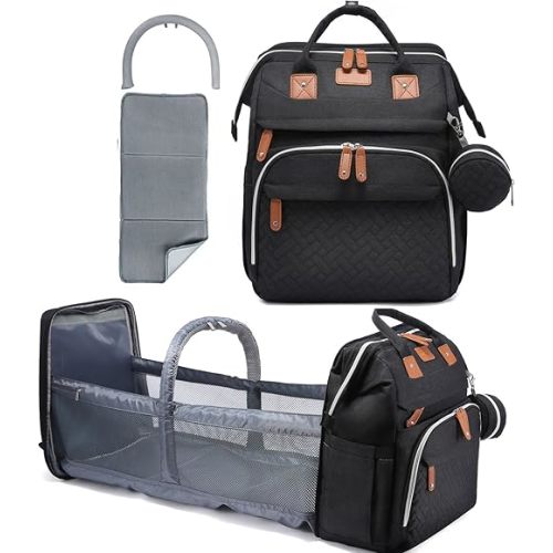 Diaper Bag Backpack with Changing Station, Spacious Durable Baby Travel Bag for Moms & Dads, with USB Port & Insulated Pockets, Large Capacity, Stylish for boys girls, Essential Newborn Gear