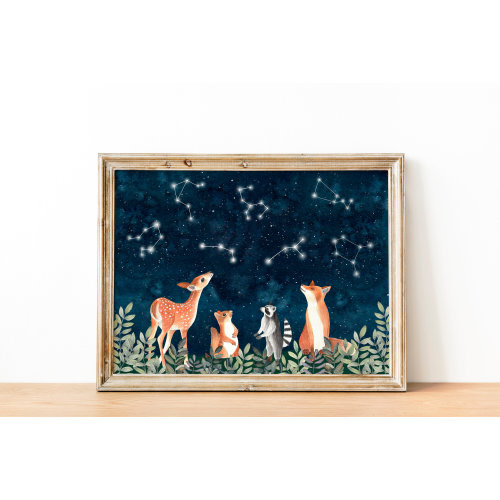 Forest animal print 16x20