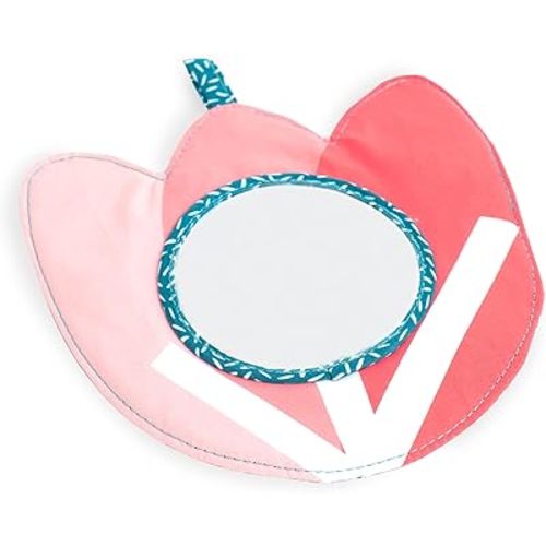 Miniland Feel to Learn Tulip Mirror for Small Children with Contrast Colors and crinkly Paper Inside
