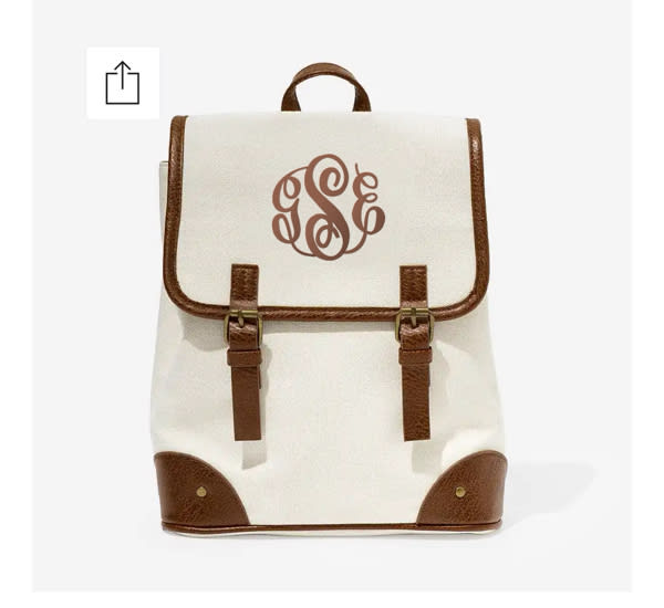 Monogrammed Backpack Purse