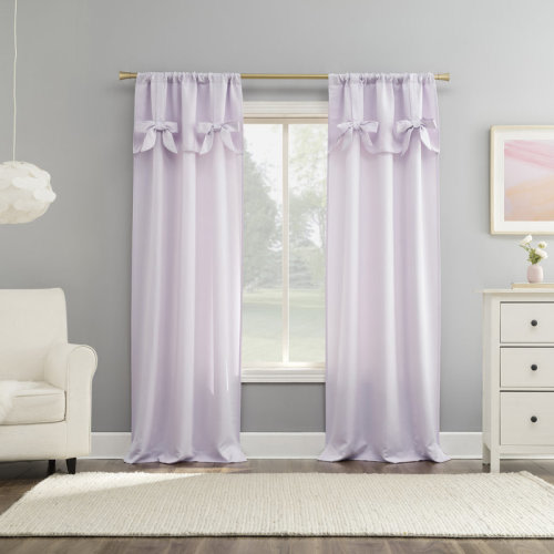 Sun Zero Emma Bow Valance Semi-Sheer Rod Pocket Curtain Panel & Reviews | Wayfair