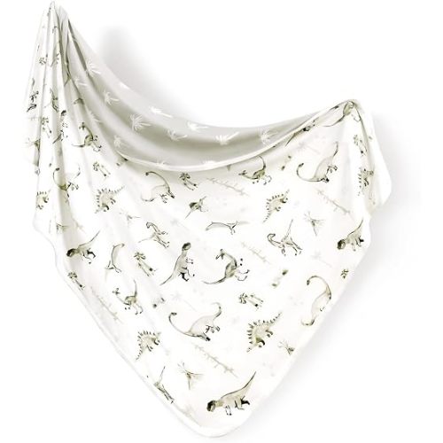 GRSSDER Baby Blankets Super Soft Stretchy Jersey Knit Swaddle Blanket for Baby Girls and Boys, Double Layer Reversible Receiving Blankets 34 x 44, Extra Large for Swaddling