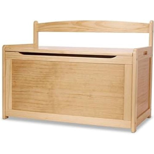 Melissa & Doug- Light Wood Furniture for Playroom, Blonde - Kids Wooden Toy Box Storage Organizer, Children's Furniture Toy Chest
