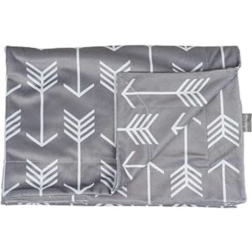 Minky Nursery Blanket, Gray White Arrows Design, Great for Any Mom to Be, Toddler Blanket