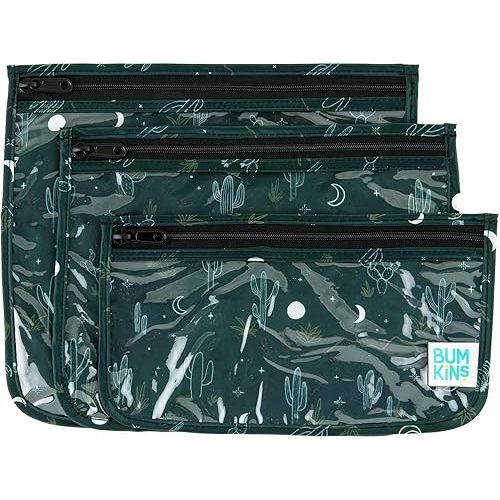 Bumkins, B1 Starry Cactus-Dk Green, 3 Piece Assortment