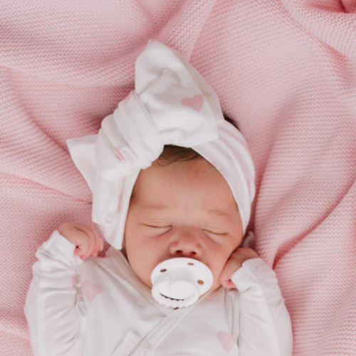 Oversized Topknot | Pink Hearts – Little and Fern