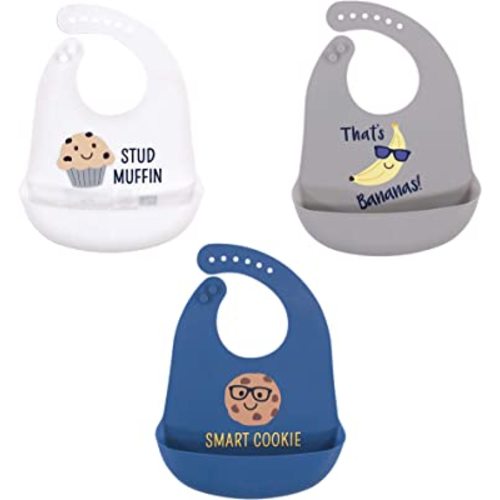 Hudson Baby Unisex Baby Silicone Bibs