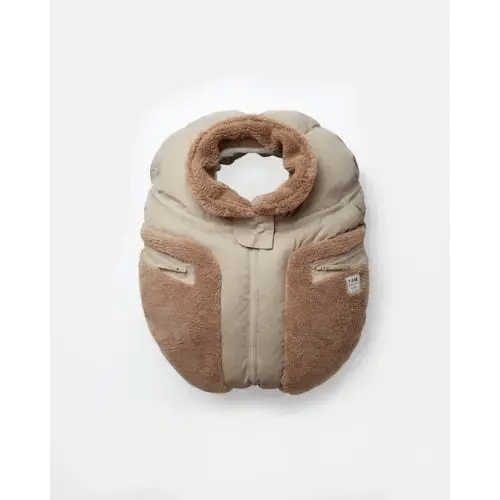 Car Seat Cocoon - Cappuccino Appliqué