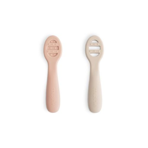 First Feeding Baby Spoons Blush/Shifting Sand One Size