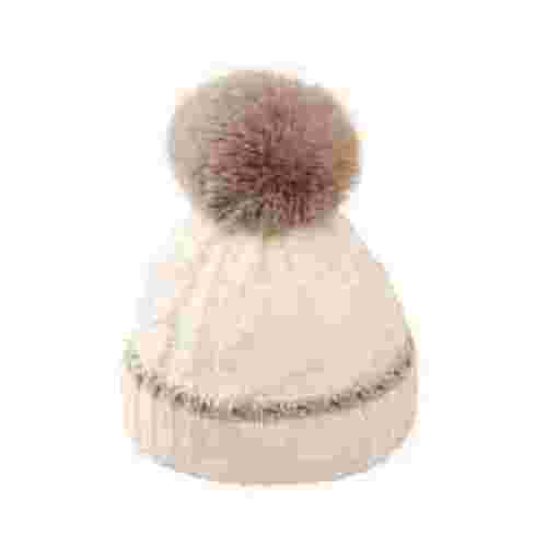Zwiiyzr 2024 0-12 Months Winter Knit Newborn Baby Hat Twist Warm Beanie for Boys Girls Infant Toddler Baby Beanie With Pompom Khaki
