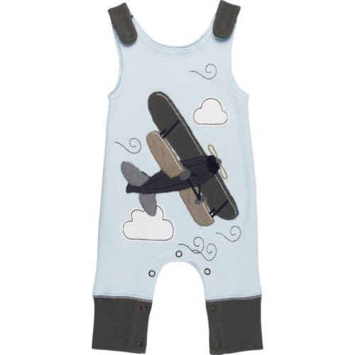 Appliqué Organic Cotton Romper, 0-3M