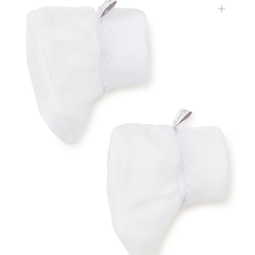 White/Blue Kissy Basics Booties
