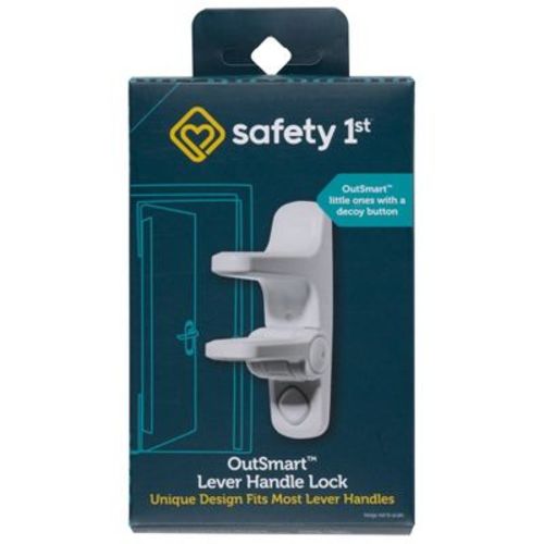 Safety 1st Outsmart Lever Lock With Decoy Button - White