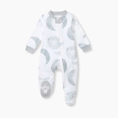 Burt's Bees Baby Organic Sleep & Play Footie Pajamas - Hello Moon, 0-3 M