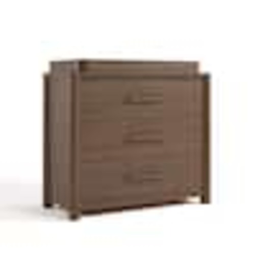 Storkcraft Malta Hazelnut 3 Drawer 39.37 in. Wide Dresser with Removable Changing Topper 03783-408