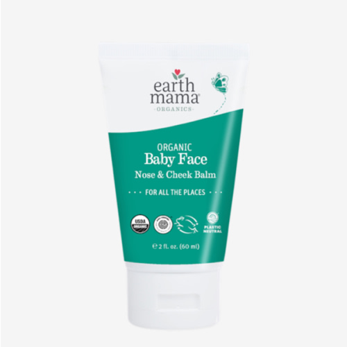 Earth Mama Organic Baby Face Nose & Cheek Balm | Moisturizer with Calendula Oil for Dry Skin Care, Natural Petroleum Jelly Alternative (2-Fluid Ounce)
