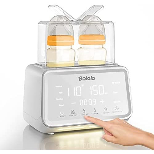 Baby Bottle Warmer | Bololo Bottle Warmer for breastmilk | 500W Stronger Power Fast Breast Milk Warmer| Baby Food Heater with Timer for Twins | 24H Temperature Control
