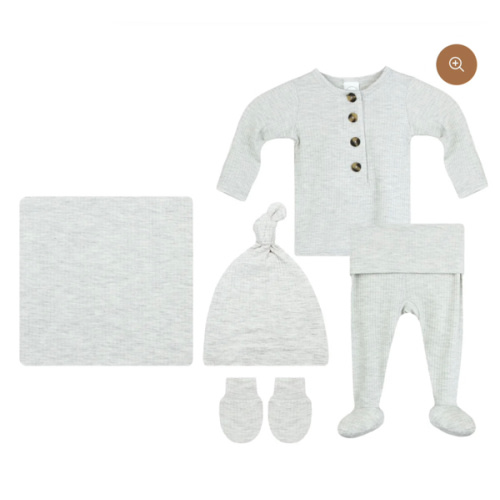 Stevie Ribbed Newborn Hat Bundle (Top + Bottom)