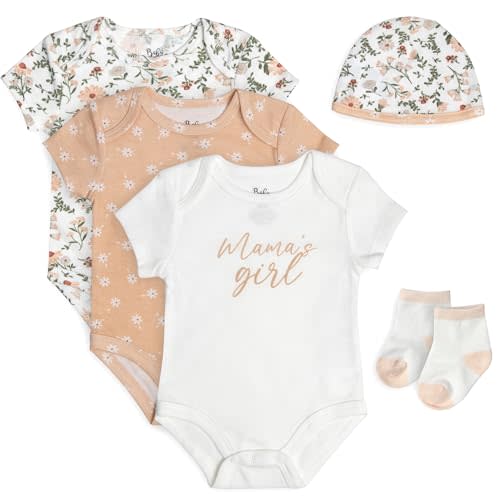 Baby Essentials Baby Girls 5 Piece Bodysuit Set