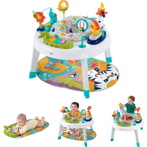 Fisher-Price Babies Learn Toys 3-in-1 Sit-to-Stand Activity Center, Musical Seat & Toddler Play Table