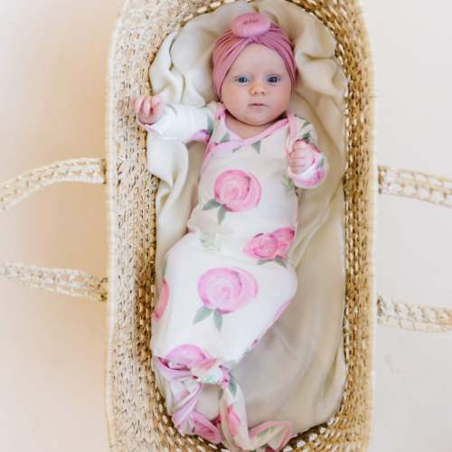 Newborn Knotted Gown - Grace