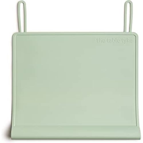 100% Silicone Placemat with Teething Edge Bumper/Spill Stopper | Dishwasher Safe, Travel Ready Non-Slip Suction Activity Mat for Infants, Babies, Toddlers, Children, Kids (Sage Green)