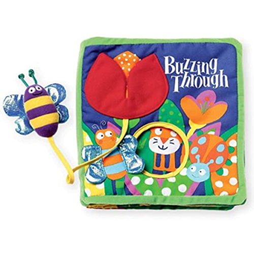 Manhattan Toy Soft Activity Book with Tethered Toy, Buzzing Through