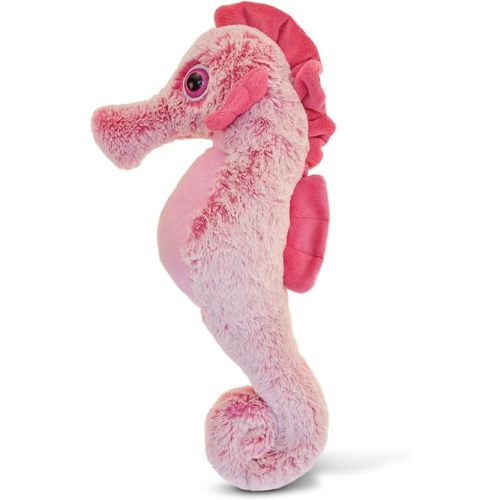DolliBu Pink Seahorse Plush - Super Soft Stuffed Animal Seahorse Toy, Cute Sea Animal Plush for Kids and Adults, Adorable Playtime Sea Horse Cuddle Doll Gift Toy for Girls and Boys - 15 Inches