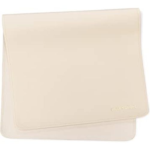 Vegan Leather Baby Changing Mat - Multipurpose Portable Wipeable Diaper Pad - Foldable for Travel (16 x 30 in) (Cream)