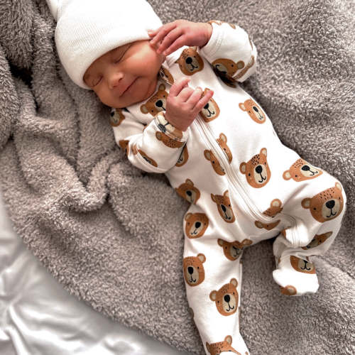 Baby Bear / Organic Zip Footie