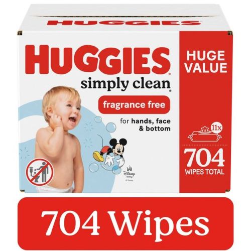 Huggies Simply Clean Unscented Baby Wipes - 704ct - 11pk