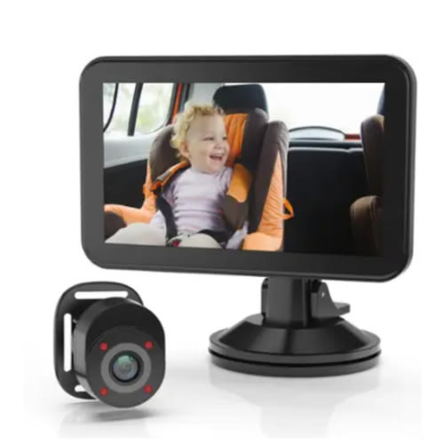 Rexing - BC500 In-Car Baby Monitor – HD 1080p & Infrared Night Vision - Black
