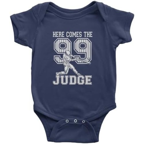Here Comes The Judge 99 NY Baseball Infant One-Piece Bodysuit, Soft Cotton