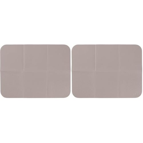 Ubbi On-The-Go Diaper Changing Baby Mat, Soft and Comfortable Diaper Bag Accessory Must Have for Newborns, Easy to Clean, Portable Folding Pad, Baby Traveling Accessories, Taupe (Pack of 2)