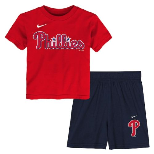 Toddler Philadelphia Phillies Nike Red/Navy Two-Piece Mesh T-Shirt & Shorts Set