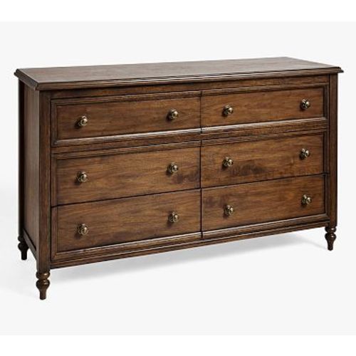 Chris Loves Julia Turned Wood Extra-Wide Dresser, Heritage Walnut